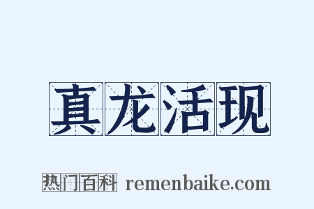 真龙活现是什么意思的图片
